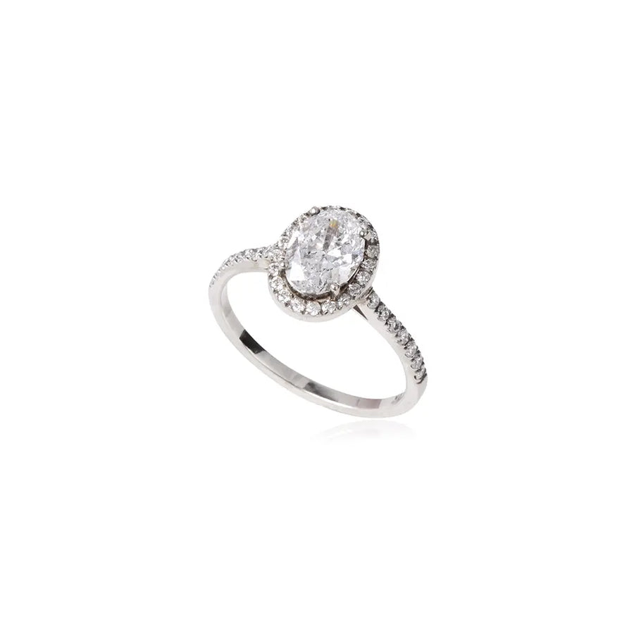 Anel A Million Reasons Halo com 1,28 ct de Diamantes Oval cut e Redondos gabriela susanna