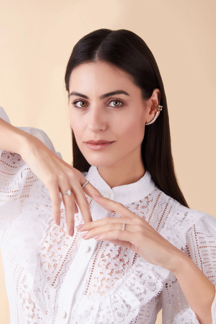 Anel A Million Reasons Halo com 1,28 ct de Diamantes Oval cut e Redondos gabriela susanna