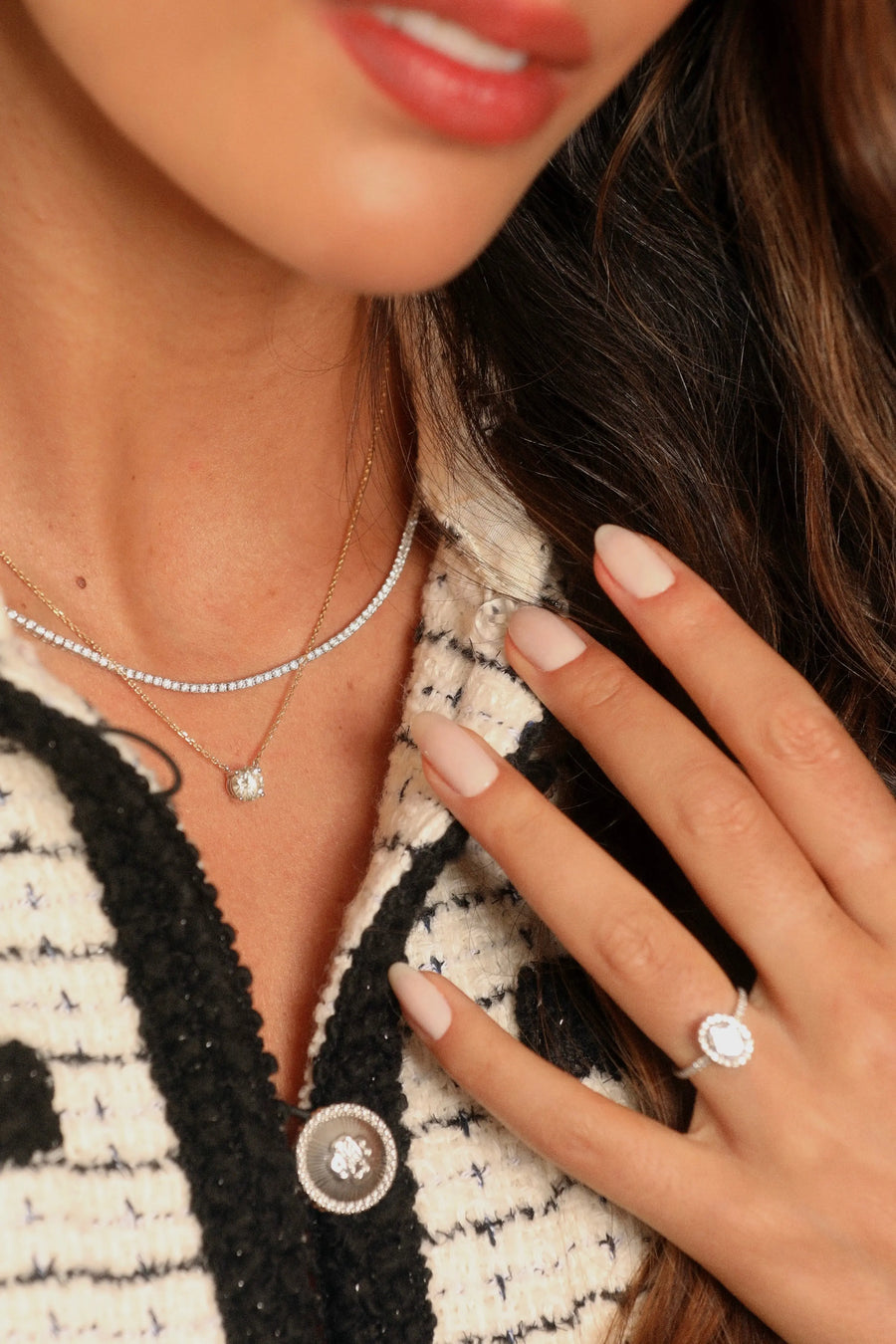 Anel A Million Reasons Halo com 1,28 ct de Diamantes Oval cut e Redondos gabriela susanna