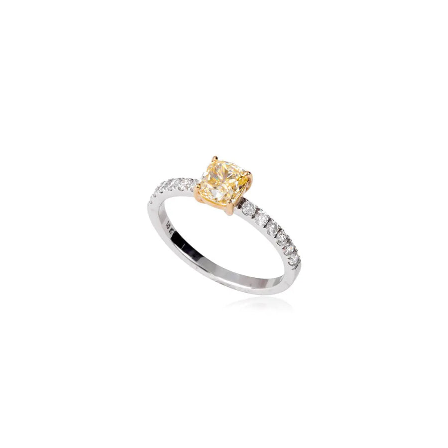 Anel A Million Reasons Solitário com 1,01 ct de Diamantes Fancy Yellow e Diamantes Brancos gabriela susanna