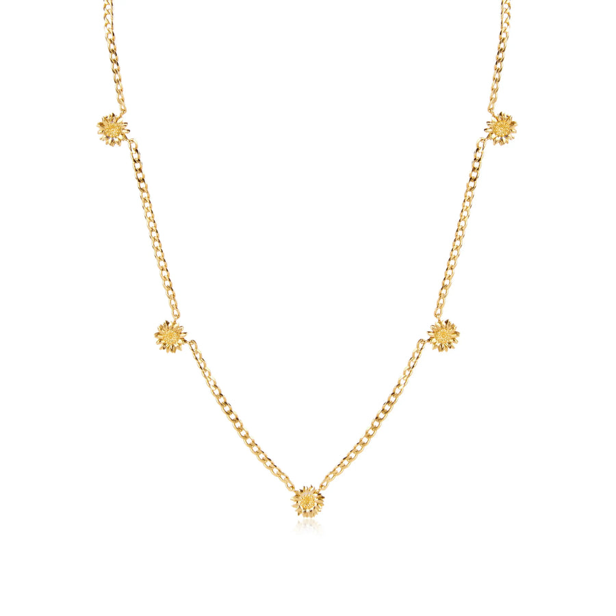 Colar Girassóis Dourado gabriela susanna