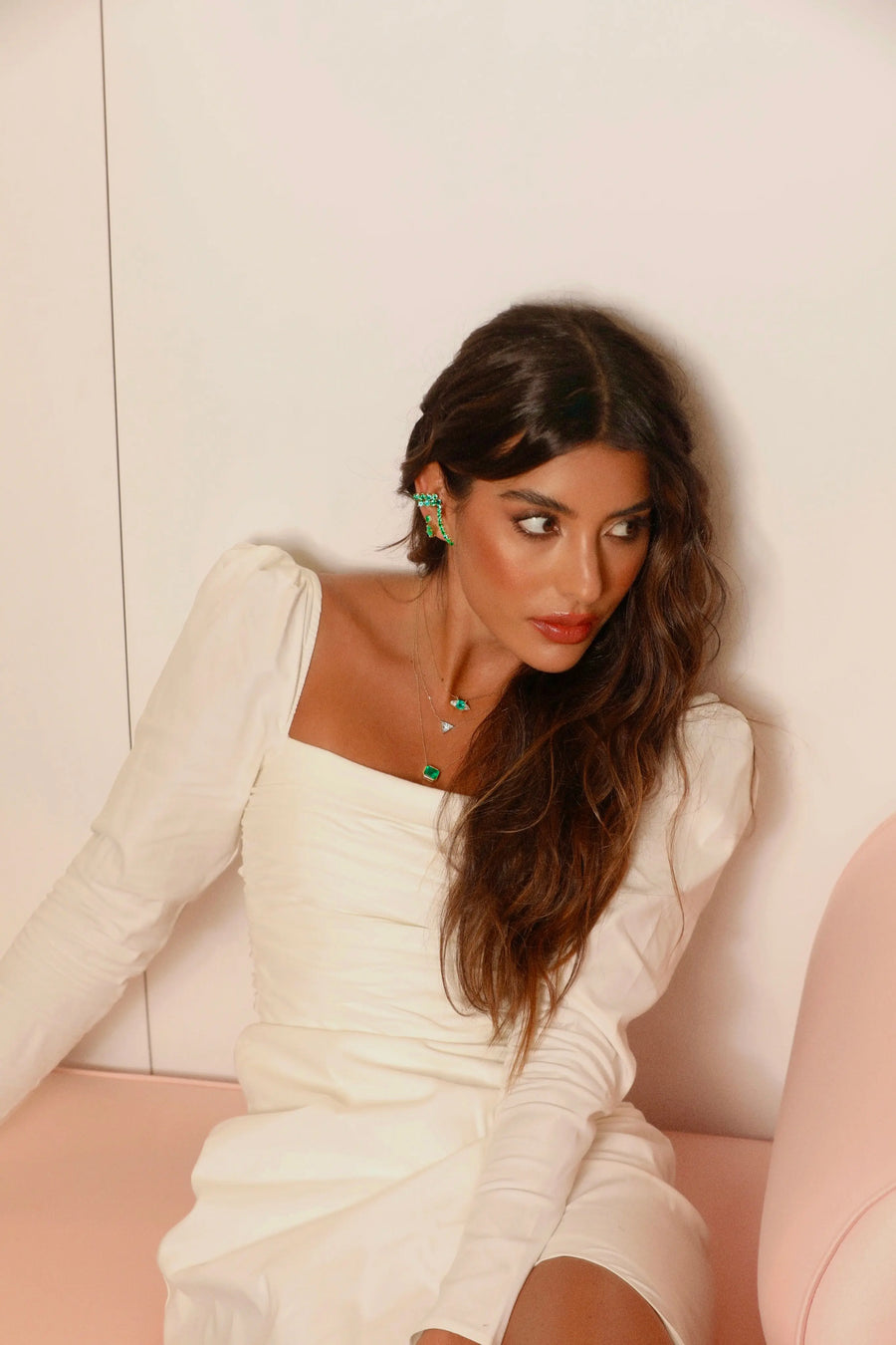 Earcuff Joker com Esmeraldas gabriela susanna
